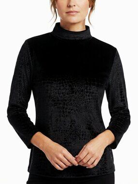 Andrea Jovine Animal Embossed Velour Top NEW- Sz. Med